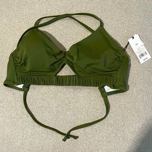 Shade & Shore Green Bikini Cutout Top